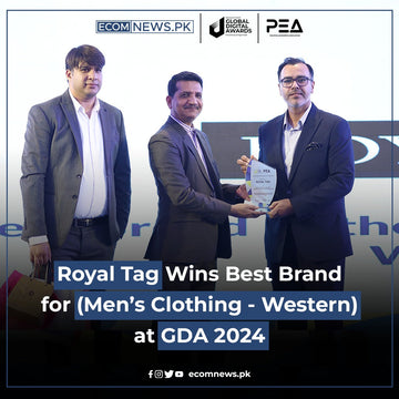 Royal Tag Wins Best Brand for Men's Clothing - Western Category at GDA 2024