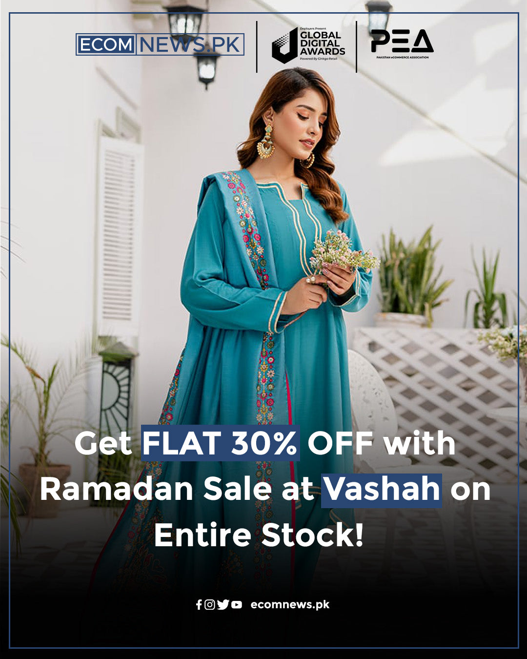 Get FLAT 30% OFF with Ramadhan Sale at Vashah on Entire Stock!