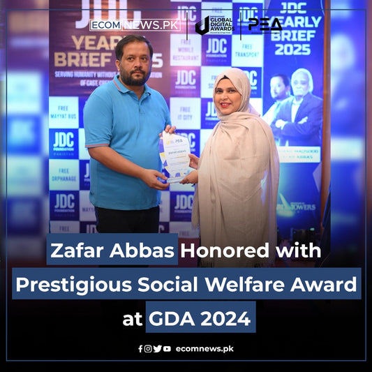 Zafar Abbas Honored with Prestigious Social Welfare Award at Global Digital Awards 2024